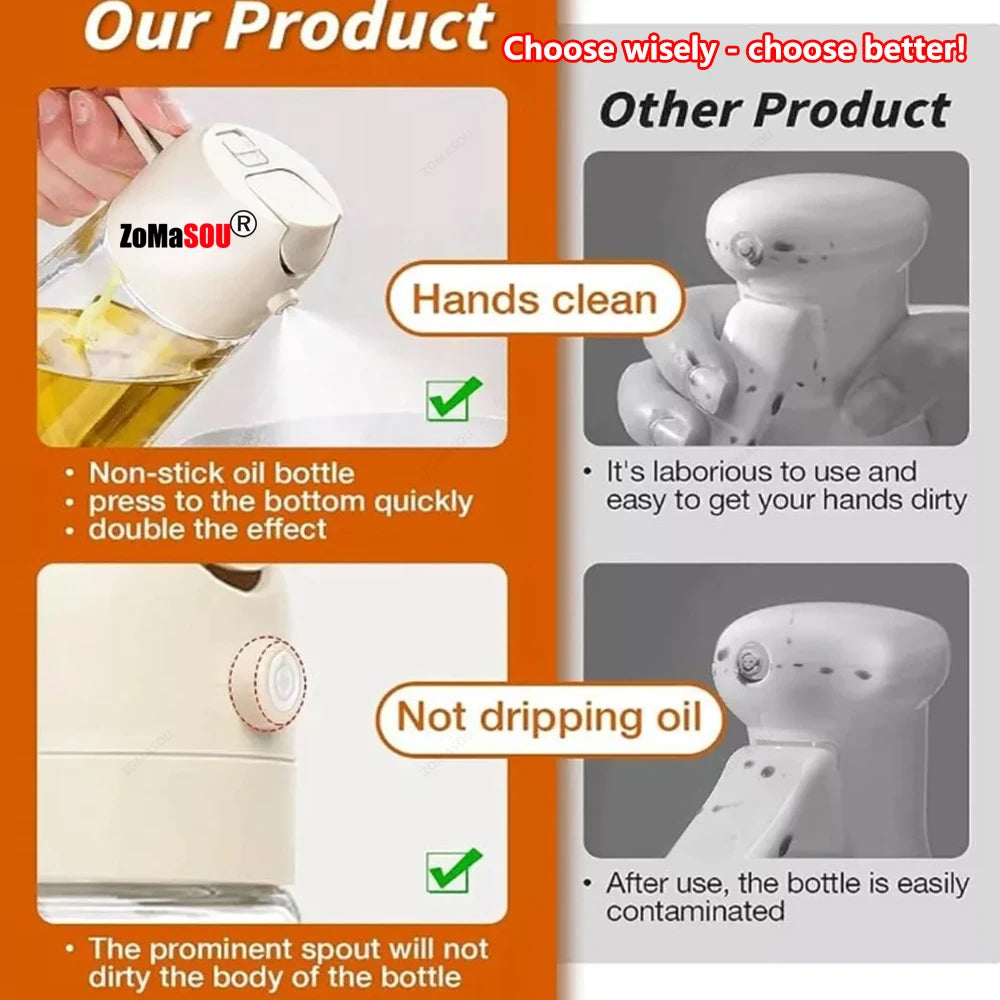 QuickPour Portable Oil Sprayer Bottle