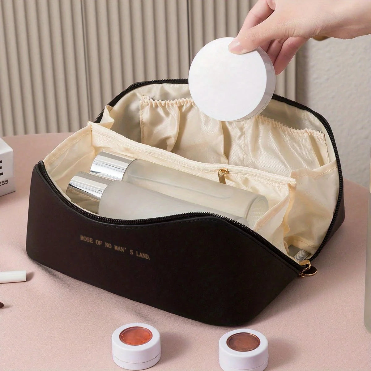 Compact Travel Makeup Organizer Bag